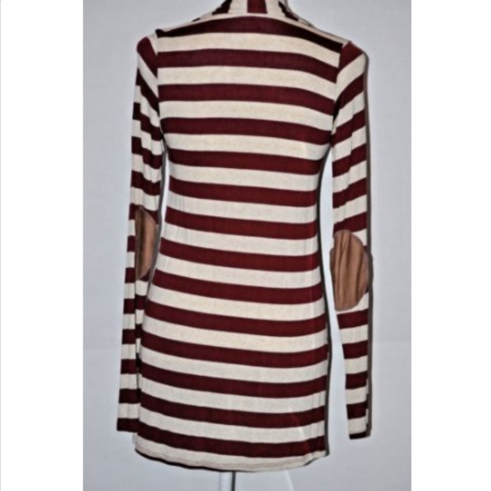 Vanilla Bay Burgundy Beige Cardigan Women's S M L - Picture 2 of 6